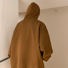 已注册/华棉春秋内景新款小众宽松连帽卫衣男WY00642/P45加绒P50，男装卫衣，电商B316