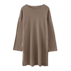 2025年秋季新款纯色羊毛针织长款套头，女装羊毛衫，庆大羊绒