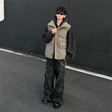 冬季立领百搭灯芯绒工装棉马甲男女生加厚保暖无袖外套M50/P70，男装背心/马甲，星座506