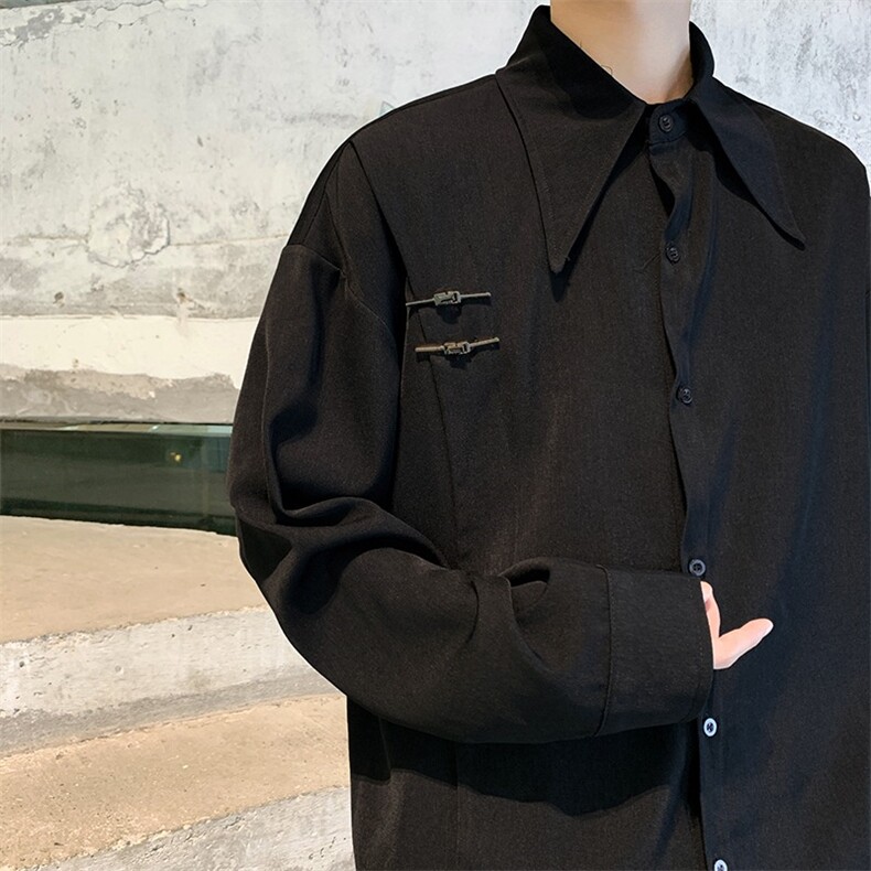 2026新款长袖衬衫男女高级新中式白衬衣大码宽松风盘扣休闲外套，男装衬衫，星座601-2