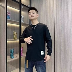 原宿气质燕尾长袖T新款潮流流行ins文艺慵懒日系百搭时尚简约，男装衬衫，星座506A
