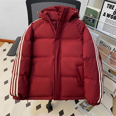 冬季潮流条纹五防立领加绒加厚棉衣情侣撞色棉服外套MY8899-p78，男装棉衣，星座610B-1