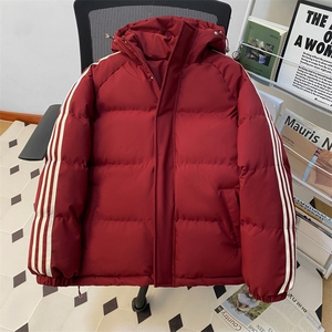 冬季潮流条纹五防立领加绒加厚棉衣情侣撞色棉服外套MY8899-p78图片
