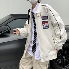 秋季新款社会小伙潮男贴标皮衣夹克外套JK106-P65，男装夹克，星座308B-1