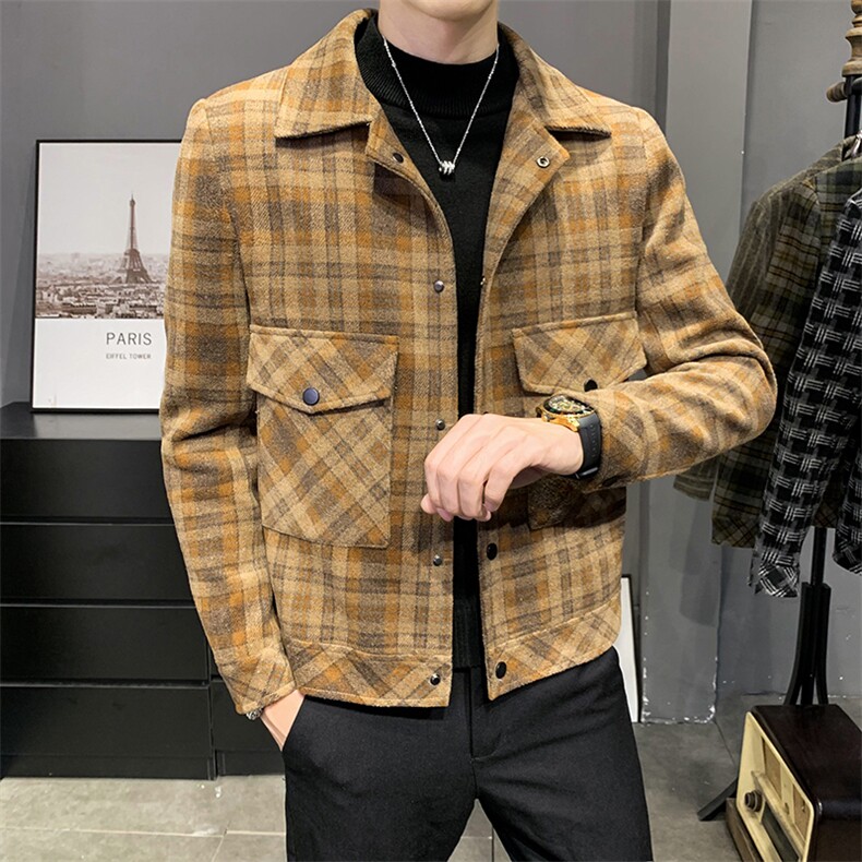 312A-5-1201-P125春季新款妮子毛呢休闲夹克外套男呢子大衣A,男装夹克,星座312A-5