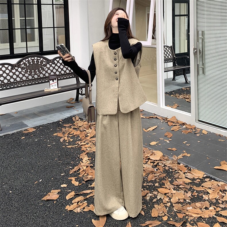 秋款【现货】小香风两件套马甲+长裤2C110-H7731-P165-K238,女装套装/套裙,2C110