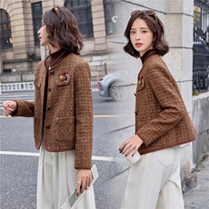 9095时尚气质小香风羊毛外套，女装短外套，依路服饰