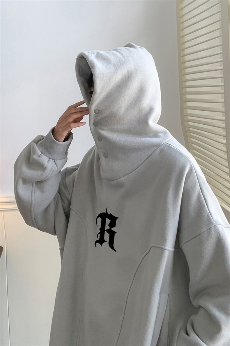 抖音供货丶高品质棉350克排扣卫衣连帽宽松R卫衣LW9073-p78控98,男装卫衣,星座508（原C305）