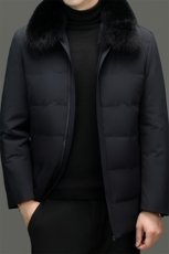 XL-YR8628新款冬季男士白鸭绒羽绒服可脱卸帽保暖外套修身大衣，男装羽绒服，电商B360