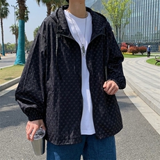 夏季连帽上衣新款防晒衣男ins港风潮流透气休闲外套W3140-P30，男装夹克，星座512-2