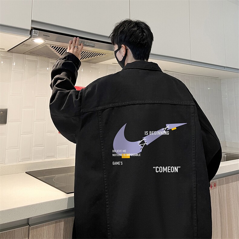 牛仔夹克男大码牛仔外套男茄克NJ77259-P60加绒款-P75,男装夹克,电商A040