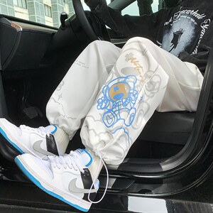 2024秋冬数据新款 港风 卡通印花抽绳束脚运动休闲裤K230-P45图片