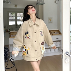 【现货】卡通米奇风衣2C059-2509P165K228，女装短外套，2C059