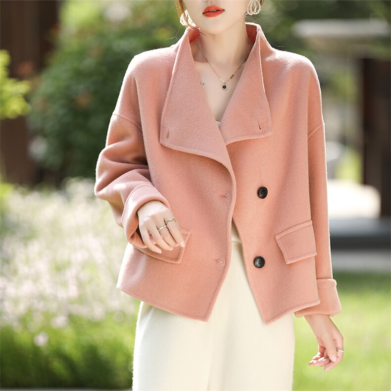 时尚百搭小个子经典好看高级感羊毛大衣，女装毛呢外套，豪顺羊绒