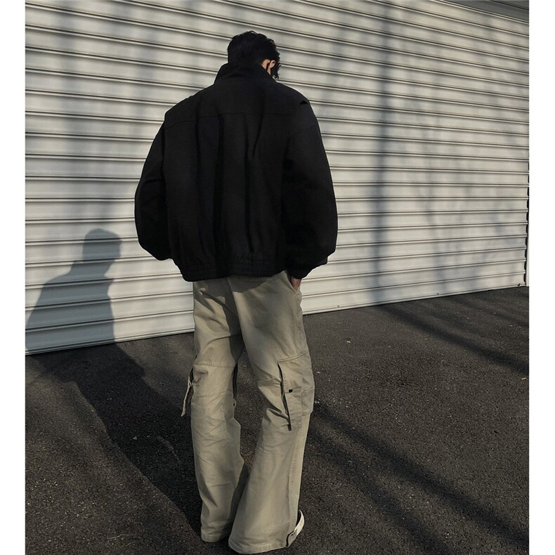 黑墙重磅帆布夹克2026春季男装外套短款美式春装中性上衣S382特98,男装夹克,电商A233-1