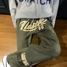 美式印花休闲裤男春秋ins潮牌宽松运动裤情侣百搭拖地裤K446-p42，女装休闲裤，星座1008-1