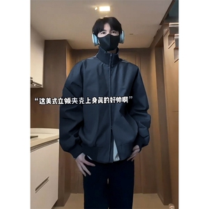【网图】首单5W件 防水立领夹克痞帅短款正肩 5Q1142-TP35不图片