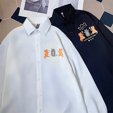 新中式长袖衬衫男士春秋季oversized风痞帅潮牌外套1135/P35，男装衬衫，星座506B