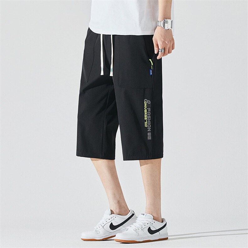 2025夏季新款男士七分裤时尚休闲马裤潮流男裤子KZ1096-P28，男装休闲裤，星座217-4