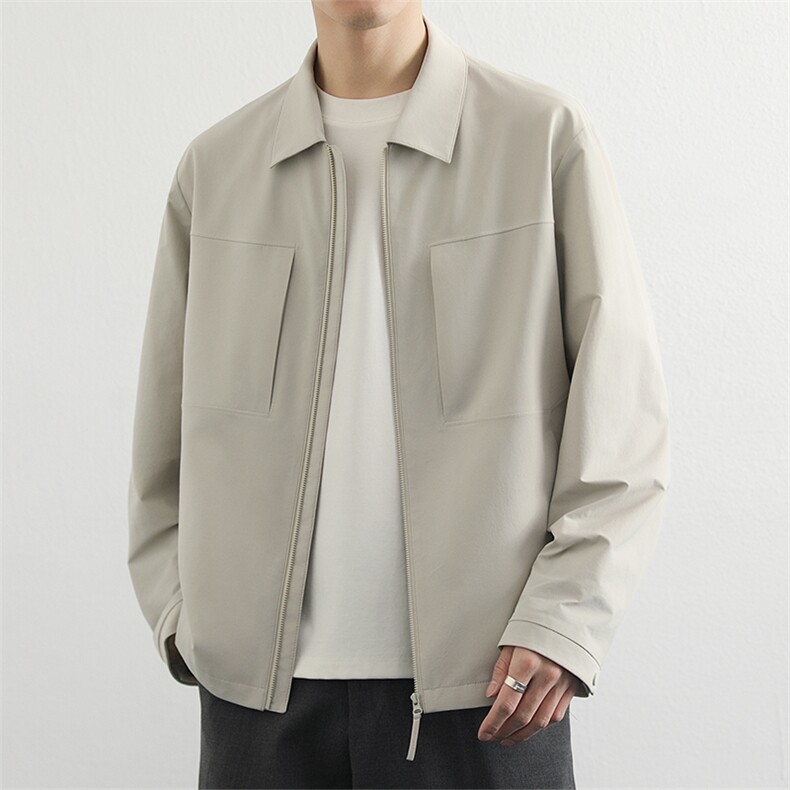 2026年春新款通勤外套行政上衣男士简约翻领休闲夹克，男装夹克，星座914