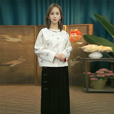 现货2024春季新款简约刺绣盘扣衬衫新中式穿搭上衣B014，女装衬衫，非你不可新中式