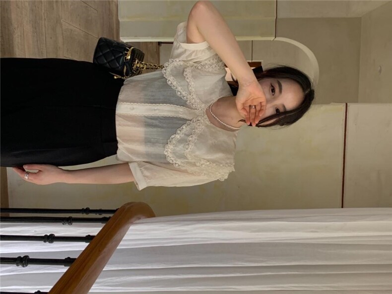 【onetwo】设计师款双层领上衣,女装其它,one&two