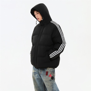 冬季潮流条纹五防立领加绒加厚棉衣情侣撞色棉服外套MY8899-p78图片