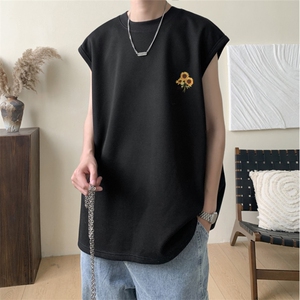 2025新款重磅高品质纯棉无袖坎肩背心 小向日葵印花BX6159-特P18图片