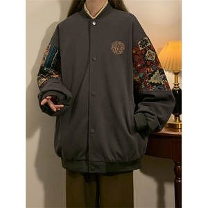 春秋季棒球服男女新款美式夹克休闲外套XZ102B-1-JK2608P85图片