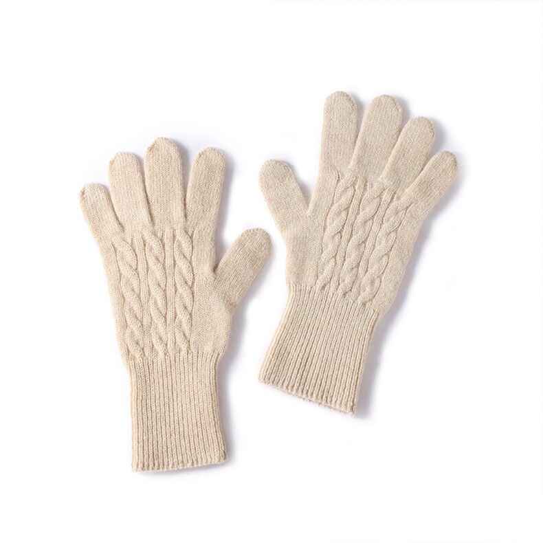 2025年冬季新款百搭连指手套，手套，喜润羊绒