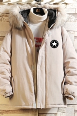 MM48008-P130冬季大毛领衣男士大码加厚袄男服砖墙挂拍，男装棉衣，电商A040A
