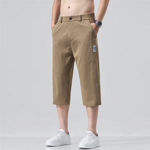 D635男士夏季天丝莱塞尔七分裤冰丝短裤时尚休闲男装裤子马裤中裤图片