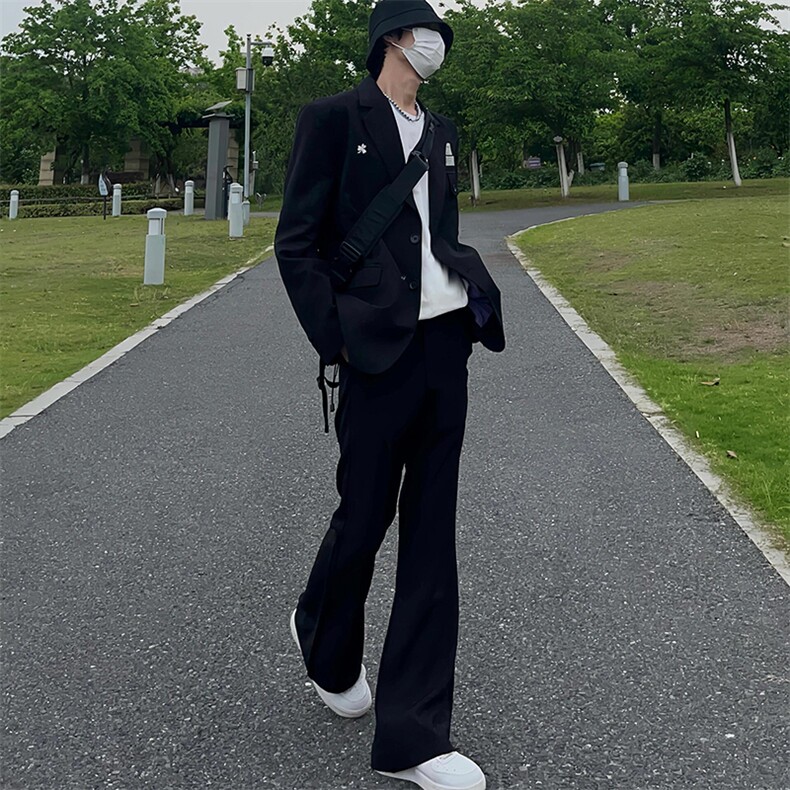 纯色cleanfit冰丝裤子马吉拉那不勒斯微喇西裤XK01-TP30,男装西裤,星座310A-4