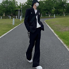 纯色cleanfit冰丝裤子马吉拉那不勒斯微喇西裤XK01-TP30，男装西裤，星座310A-4