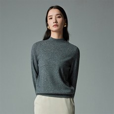 2025年秋季时尚百搭通勤简约休闲经典半高领，女装针织衫/毛衣，圣暖羊绒