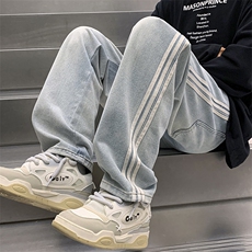 牛仔裤男秋冬新款港风宽松美式休闲长裤K2358-P48，男装牛仔裤，星座214-3