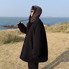1014-WF43-P69-毛呢风衣男秋冬中长款加厚连帽外套，男装风衣，星座1014-1