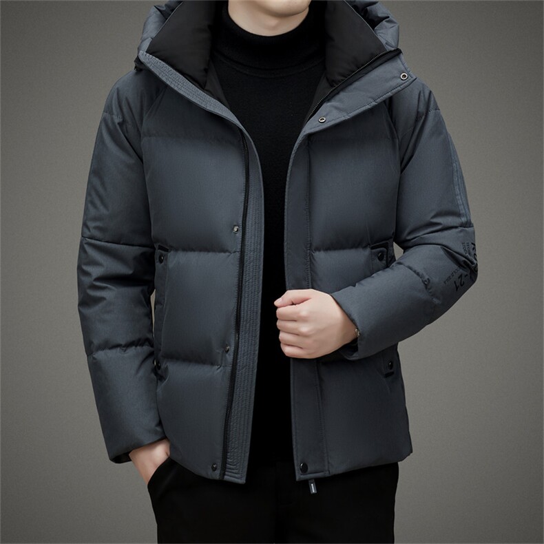 羽绒服男士可卸帽冬季白鸭绒上衣中年厚款保暖休闲外套爸爸装,男装羽绒服,电商B212（原钱塘6029）