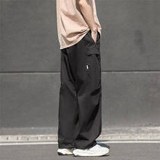 美式街头薄款宽松工装裤男直筒2024夏季潮牌坠感休闲裤K588-P45，男装休闲裤，星座308B-2