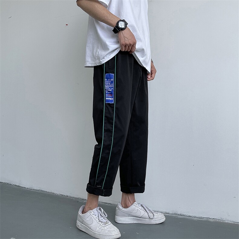 高街裤男ins潮痞帅潮牌束脚裤潮宽松百搭春秋运动裤港风K700-P30,男装休闲裤,星座512-2