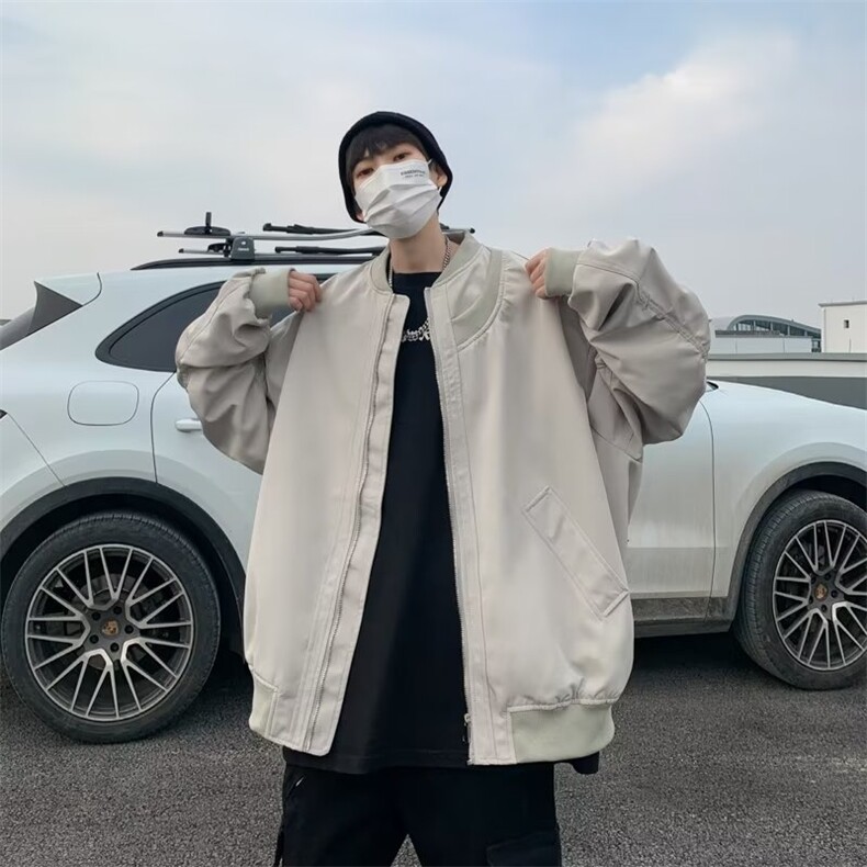 棒球服外套男春季美式潮牌复古高级感男装宽松夹克M8820-P57,男装夹克,星座1109-3