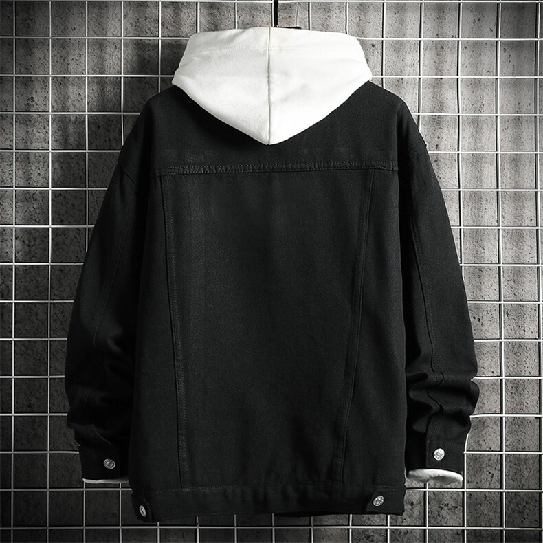 牛仔夹克男大码牛仔外套男茄克 NJ77099-P60加绒款-P75图片