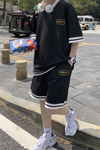 夏季短袖套装宽松休闲两件套潮流潮牌运动服A161-TZ01-P45图片