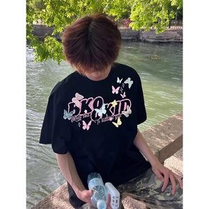 万针全刺绣工艺抖音得物高品质260克重磅纯棉双纱美式高街短袖T恤图片