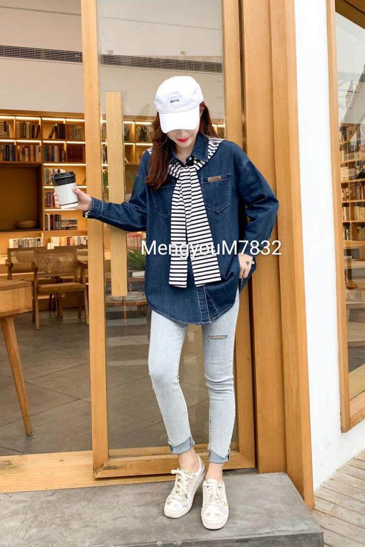 牛仔衬衫，女装衬衫，梦由