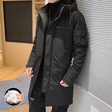 2020冬季新款男士连帽羽绒服潮流中长款时尚保暖外套DS581T，男装羽绒服，电商A102