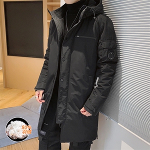 2020冬季新款男士连帽羽绒服潮流中长款时尚保暖外套DS581T图片