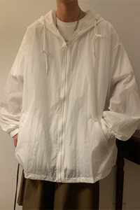 F3043/P40夏季青春防晒衣连帽纯色薄款外套夹克男装防晒服防晒衫图片