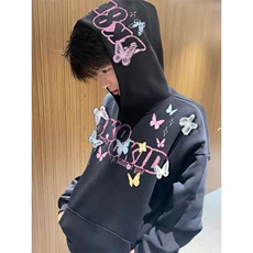 纯棉立体蝴蝶连帽卫衣ZW0121-P52，男装卫衣，星座313A(原308A-2)