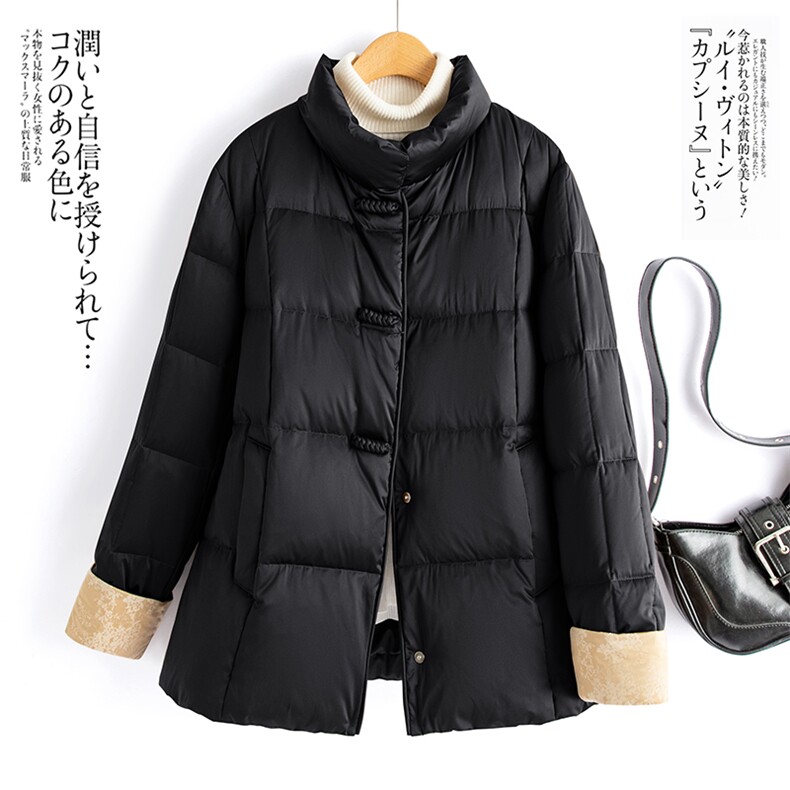水衣源1051款立领宽松短款新中式加厚羽绒外套女,女装羽绒服,水衣源